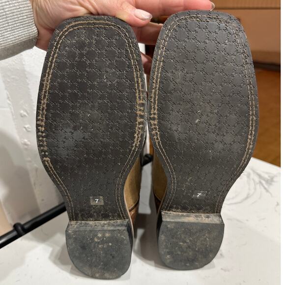 Smoky Mountain Youth Unisex Riley Leather Brown/Pink Boots, Size 7Y, EUC - Picture 8 of 10